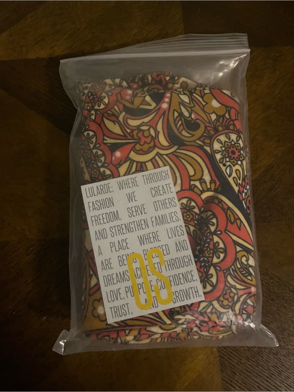 LuLaRoe Red and Yellow Paisley Leggings